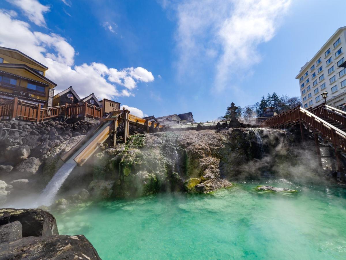 Kamenoi Hotel Kusatsu Yubatake Kültér fotó